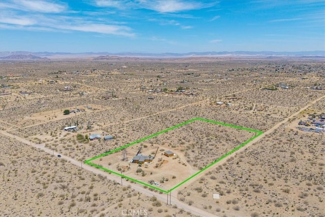 3977 Sage Ave, Yucca Valley, CA 92284 - overview of rural landscape featuring property parcel outlined