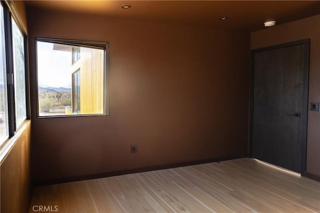 3977 Sage Ave, Yucca Valley, CA 92284 - spare room with light wood-style floors, baseboards, and recessed lighting