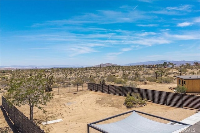 3977 Sage Ave, Yucca Valley, CA 92284 - view of yard featuring a mountain view and view of desert landscape