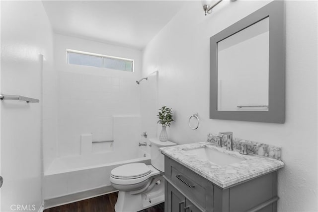 3030 Twincreek Ave, Palmdale, CA 93551 - bathroom featuring wood finished floors, vanity, and shower / tub combination