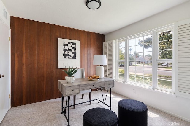 17442 Parker Dr, Tustin, CA 92780 - office area with light carpet and wood walls