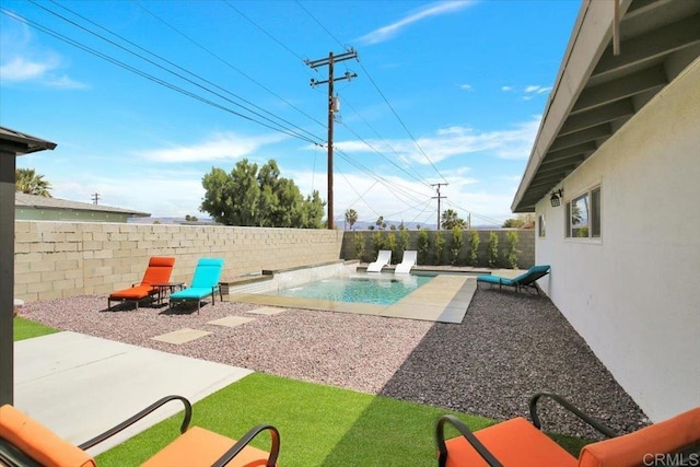 360 W Bon Air Dr, Palm Springs, CA 92262 - view of swimming pool featuring a fenced backyard and a patio