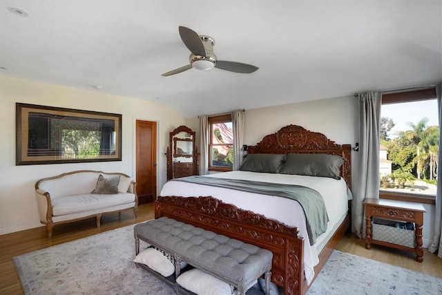 2675 Clove St, San Diego, CA 92106 - bedroom with wood finished floors and ceiling fan