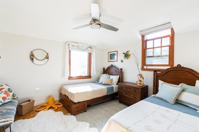 2675 Clove St, San Diego, CA 92106 - bedroom with wood finished floors and a ceiling fan