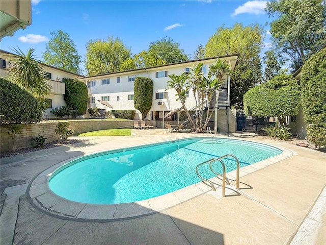 305 Raymondale Dr Unit L, South Pasadena, CA 91030 - view of swimming pool featuring stairway and a patio area