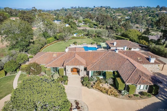 4843 La Jacaranda, Rancho Santa Fe, CA 92067 - aerial overview of property's location