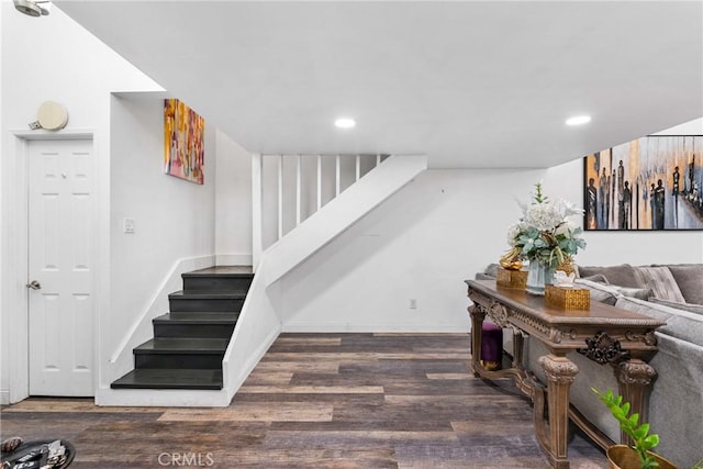 2011 W Katella Ave Unit 17, Anaheim, CA 92804 - stairs featuring wood finished floors and recessed lighting
