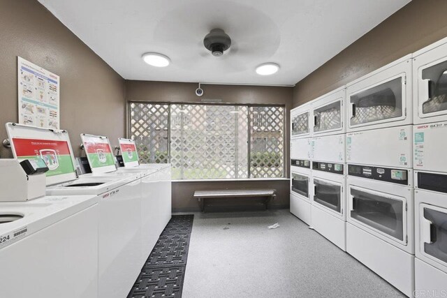 5938 Rancho Mission Rd Unit 133, San Diego, CA 92108 - community laundry room with estacked washer and dryer and washer and clothes dryer