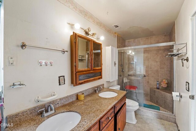 4320 Hamilton Ave, Oxnard, CA 93033 - bathroom featuring a stall shower and double vanity