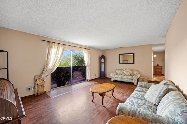 4320 Hamilton Ave, Oxnard, CA 93033 - living room featuring wood finished floors and a textured ceiling