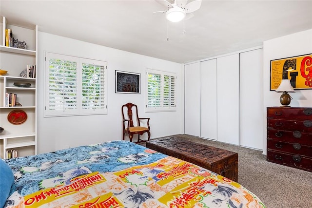 1045 S Orange Grove Blvd Unit 4, Pasadena, CA 91105 - carpeted bedroom with a closet and ceiling fan