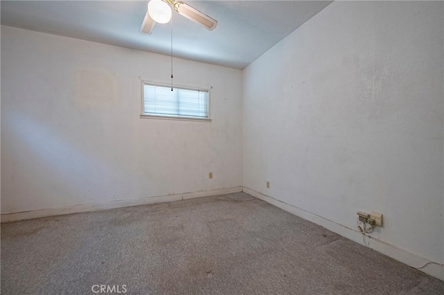 1640 Shirley St, Merced, CA 95341 - empty room with carpet, a ceiling fan, and baseboards