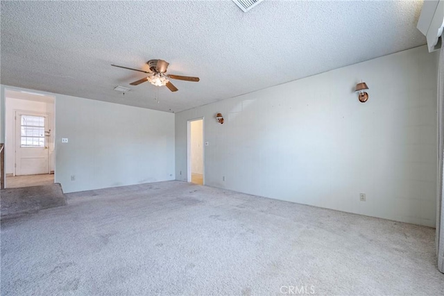 1640 Shirley St, Merced, CA 95341 - spare room with ceiling fan, carpet flooring, and a textured ceiling