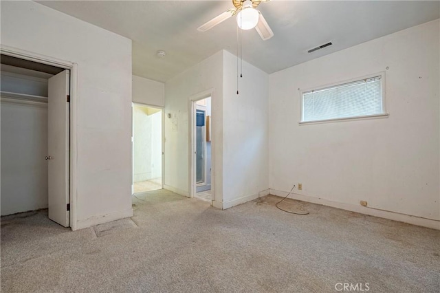 1640 Shirley St, Merced, CA 95341 - unfurnished bedroom with carpet floors, a ceiling fan, baseboards, and a closet