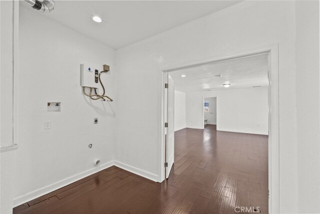 18531 E Palmdale Blvd, Palmdale, CA 93591 - corridor featuring dark wood-style floors, baseboards, and recessed lighting