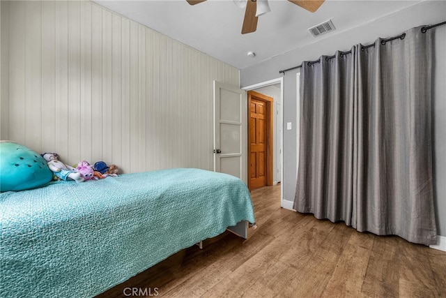 17508 Strathern St, Northridge, CA 91325 - bedroom featuring wood finished floors and ceiling fan