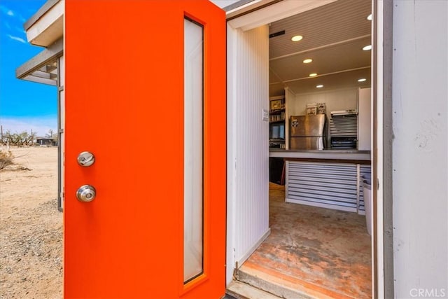 84951 Amboy Rd Unit 29, Palms, CA 92277 - exterior view of freestanding refrigerator