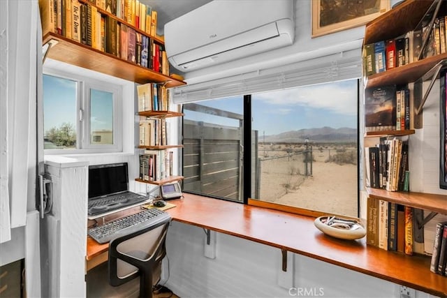 84951 Amboy Rd Unit 29, Palms, CA 92277 - office area with an AC wall unit and plenty of natural light