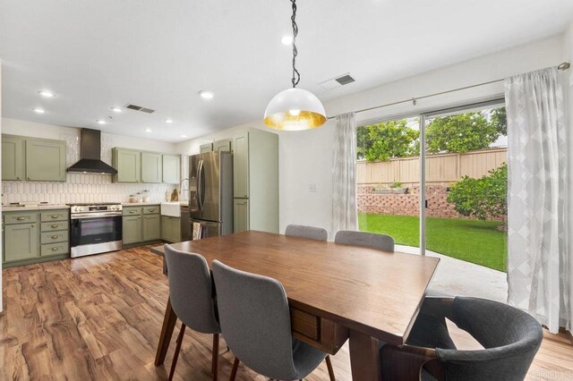305 Cobblestone Pl, Santee, CA 92071 - dining area featuring light wood-style floors and recessed lighting