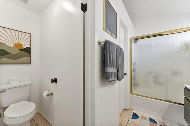 305 Cobblestone Pl, Santee, CA 92071 - bathroom featuring tile patterned floors, toilet, combined bath / shower with glass door, and vanity