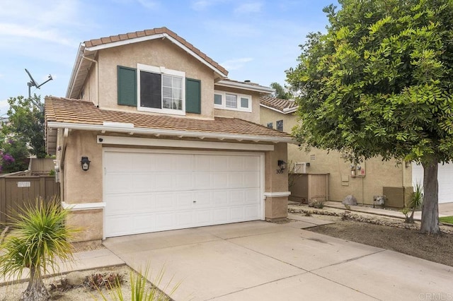 305 Cobblestone Pl, Santee, CA 92071 - traditional home with a garage, stucco siding, driveway, and a tiled roof