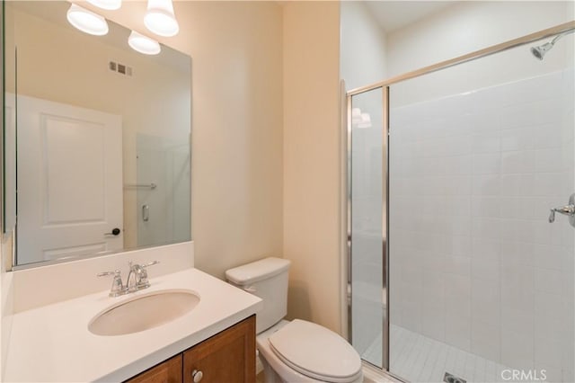 6611 Eucalyptus Ave, Chino, CA 91710 - full bathroom with vanity, a shower stall, and toilet