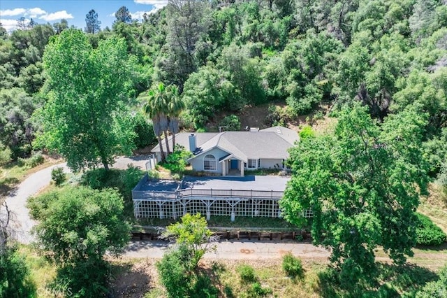 54326 Wildwood Springs Trl, North Fork, CA 93643 - view from above of property featuring a heavily wooded area