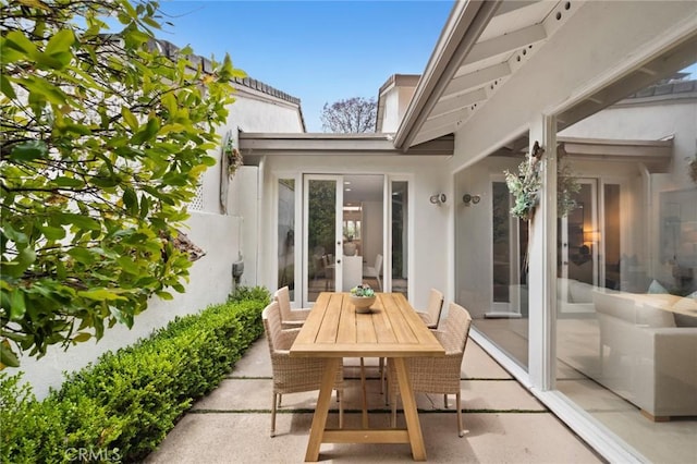 6 Rue Marseilles, Newport Beach, CA 92660 - view of patio / terrace with outdoor dining space and french doors