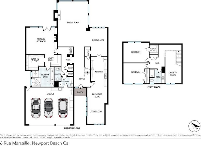 6 Rue Marseilles, Newport Beach, CA 92660 - floor plan / room layout