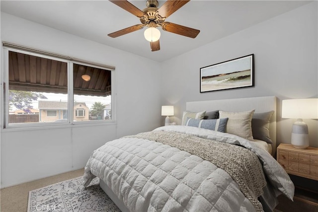 3618 Maine Ave, Long Beach, CA 90806 - carpeted bedroom with a ceiling fan