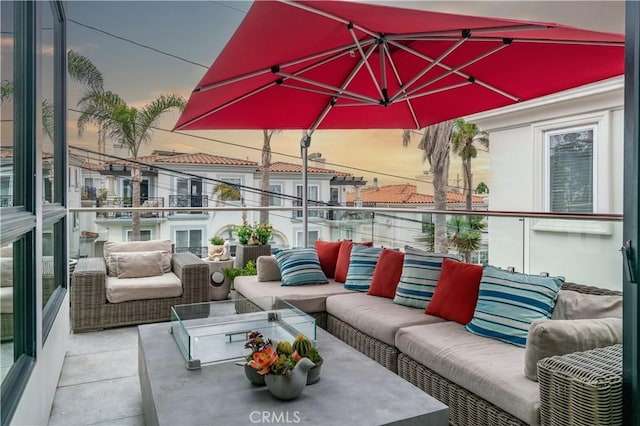719 1st Pl, Hermosa Beach, CA 90254 - balcony at dusk featuring outdoor lounge area