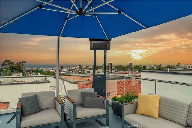 719 1st Pl, Hermosa Beach, CA 90254 - patio terrace at dusk featuring a balcony