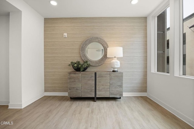 2850 Wagon Wheel Rd Unit 302, Oxnard, CA 93036 - detailed view of baseboards, wood finished floors, and recessed lighting
