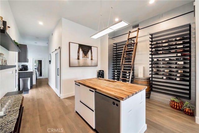 30402 Marbella, San Juan Capistrano, CA 92675 - wine area with light wood-type flooring and recessed lighting