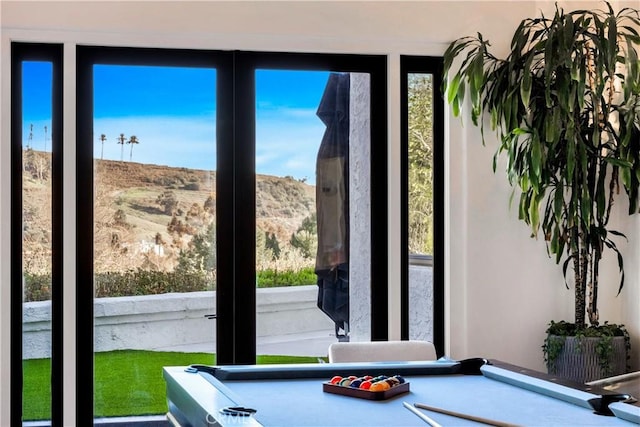 30402 Marbella, San Juan Capistrano, CA 92675 - playroom with pool table and a mountain view