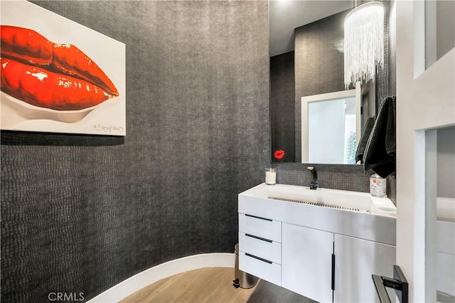 30402 Marbella, San Juan Capistrano, CA 92675 - bathroom with vanity and wood finished floors