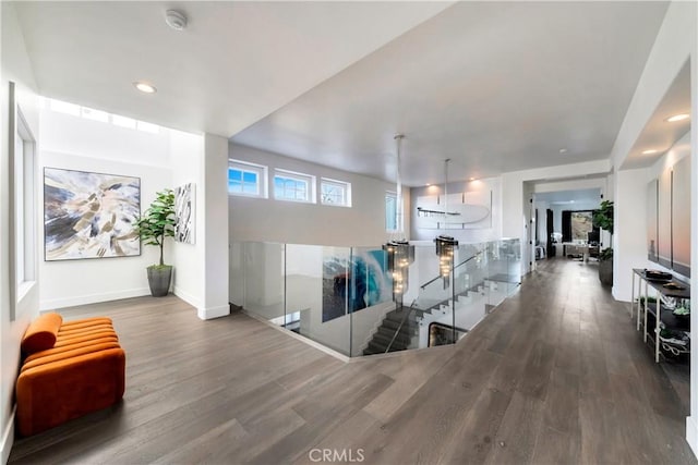 30402 Marbella, San Juan Capistrano, CA 92675 - hallway featuring wood finished floors and recessed lighting