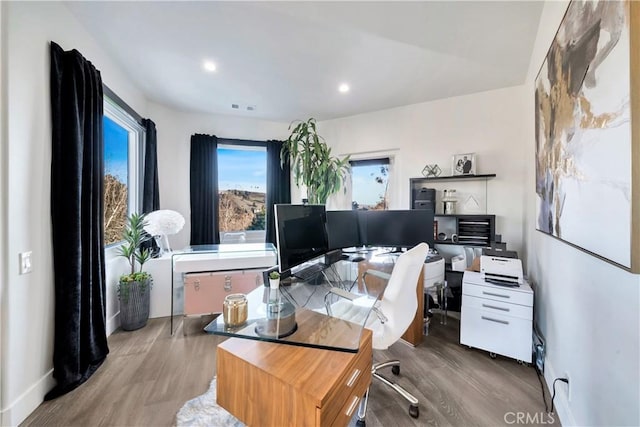 30402 Marbella, San Juan Capistrano, CA 92675 - office area with wood finished floors and recessed lighting