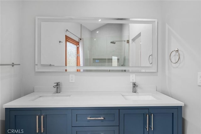 5624 Freeman Ave, La Crescenta, CA 91214 - bathroom with double vanity and a shower stall