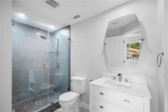 5624 Freeman Ave, La Crescenta, CA 91214 - full bath featuring toilet, vanity, a shower stall, and baseboards