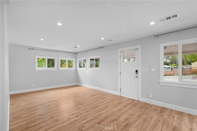 5624 Freeman Ave, La Crescenta, CA 91214 - foyer entrance featuring healthy amount of natural light, recessed lighting, baseboards, and light wood-style floors