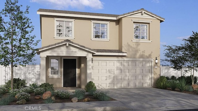 8480 Peachwillow Ct, Jurupa Valley, CA 92509 - view of front of home featuring an attached garage, concrete driveway, and stucco siding