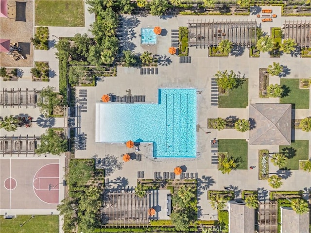 1316 Bannock St, Beaumont, CA 92223 - aerial view of a pool