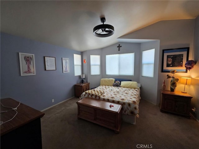 21224 Vidal Ct, Apple Valley, CA 92308 - carpeted bedroom featuring vaulted ceiling and baseboards