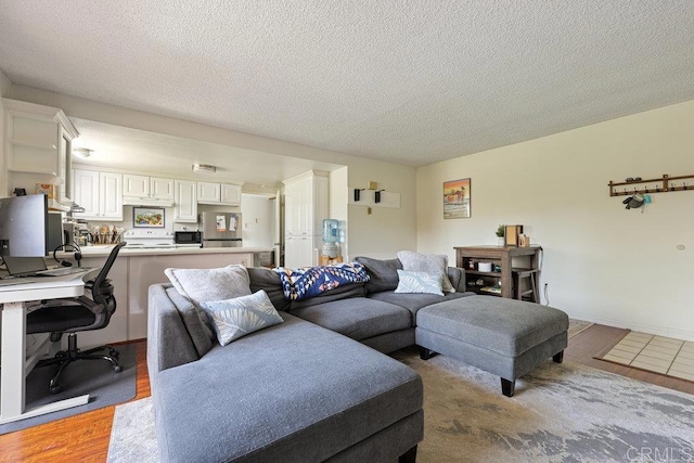 155 Rosebay Dr Unit 42, Encinitas, CA 92024 - living room with light wood finished floors and a textured ceiling