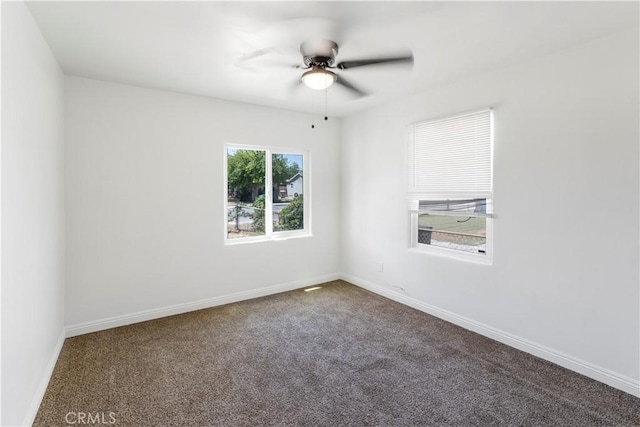 1212 Woodrow Ave, Bakersfield, CA 93308 - carpeted spare room with ceiling fan and baseboards