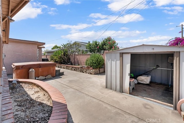 7860 La Fiesta Dr, Buena Park, CA 90620 - fenced backyard with a hot tub and a patio area