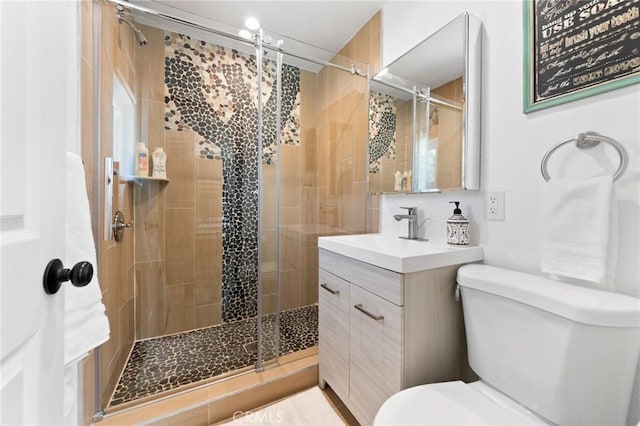 64952 Twentynine Palms Hwy, Joshua Tree, CA 92252 - full bath with toilet, a stall shower, and vanity