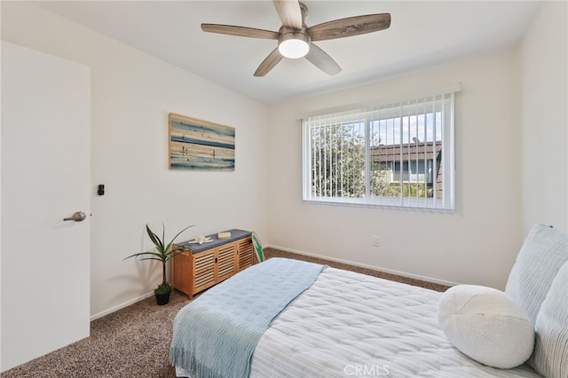 1634 Iowa St Unit B, Costa Mesa, CA 92626 - bedroom featuring carpet, baseboards, and ceiling fan