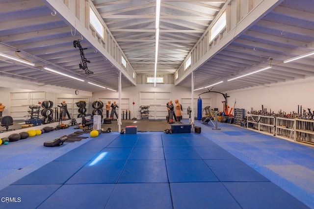 10484 Creek Rd, Oak View, CA 93022 - workout area featuring tile patterned floors